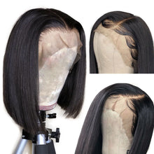 Load image into Gallery viewer, Cali and Clyde &quot;April&quot; Short Bone Straight Brazilian Bob Wig 
