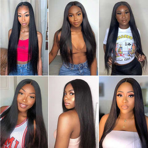 Cali and Clyde "Amari" Straight HD Lace Frontal Wigs Customer View