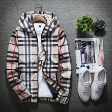 Load image into Gallery viewer, Cali and Clyde &quot;Fly Guy&quot; Plaid Fashion Jackets For Men Khaki