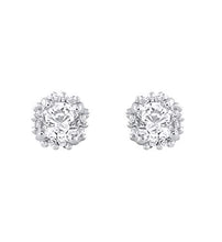Load image into Gallery viewer, &quot;Simply Royal&quot; 1/2 Carat Diamond Stud Earrings In14K White Gold - Cali &amp; Clyde