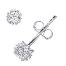 Load image into Gallery viewer, &quot;Simply Royal&quot; 1/2 Carat Diamond Stud Earrings In14K White Gold - Cali &amp; Clyde