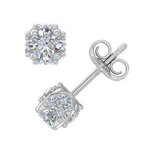 Load image into Gallery viewer, &quot;Simply Royal&quot; 1/2 Carat Diamond Stud Earrings In14K White Gold - Cali &amp; Clyde