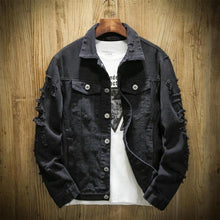 Load image into Gallery viewer, Cali and Clyde &quot;Street Code&quot; Slim Fit Cotton Denim Jackets For Men Black