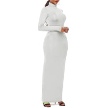 Load image into Gallery viewer, Cali and Clyde &quot;Truth or Dare&quot; Long Sleeve Bodycon Dresses White Turtleneck