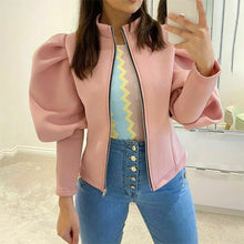 Charger l'image dans la galerie, "Princess Cutz" Oversized Puff Sleeve Jacket For Ladies Pink