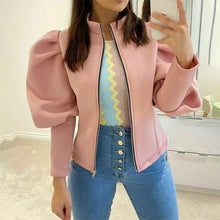Charger l'image dans la galerie, "Princess Cutz" Oversized Puff Sleeve Jacket For Ladies Pink