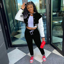 Charger l'image dans la galerie, "Sporty Spice" Letterman Jacket and Pants Set For Ladies (S-2XL) - Cali &amp; Clyde