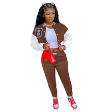 Charger l'image dans la galerie, "Sporty Spice" Letterman Jacket and Pants Set For Ladies (S-2XL) - Cali &amp; Clyde