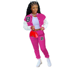 Charger l'image dans la galerie, "Sporty Spice" Letterman Jacket and Pants Set For Ladies (S-2XL) - Cali &amp; Clyde