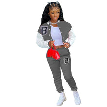 Charger l'image dans la galerie, "Sporty Spice" Letterman Jacket and Pants Set For Ladies (S-2XL) - Cali &amp; Clyde