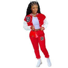 Charger l'image dans la galerie, "Sporty Spice" Letterman Jacket and Pants Set For Ladies (S-2XL) - Cali &amp; Clyde