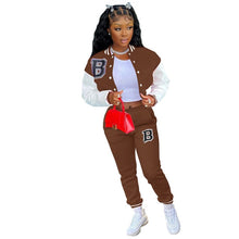 Charger l'image dans la galerie, "Sporty Spice" Letterman Jacket and Pants Set For Ladies (S-2XL) - Cali &amp; Clyde