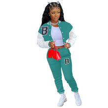 Charger l'image dans la galerie, "Sporty Spice" Letterman Jacket and Pants Set For Ladies (S-2XL) - Cali &amp; Clyde