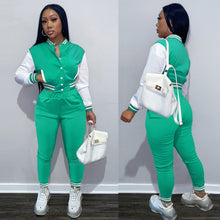 Charger l'image dans la galerie, "Sporty Spice" Letterman Jacket and Pants Set For Ladies (S-2XL) - Cali &amp; Clyde