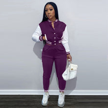 Charger l'image dans la galerie, "Sporty Spice" Letterman Jacket and Pants Set For Ladies (S-2XL) - Cali &amp; Clyde