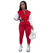 Charger l'image dans la galerie, "Sporty Spice" Letterman Jacket and Pants Set For Ladies (S-2XL) - Cali &amp; Clyde