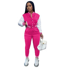 Charger l'image dans la galerie, "Sporty Spice" Letterman Jacket and Pants Set For Ladies (S-2XL) - Cali &amp; Clyde
