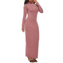 Load image into Gallery viewer, Cali and Clyde &quot;Truth or Dare&quot; Long Sleeve Bodycon Dresses Pink Turtleneck