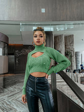 將圖片載入圖庫檢視器 Cali and Clyde-"Piper" 2 piece Turtleneck Knit Crop Sweater Tops for Ladies (S-L)